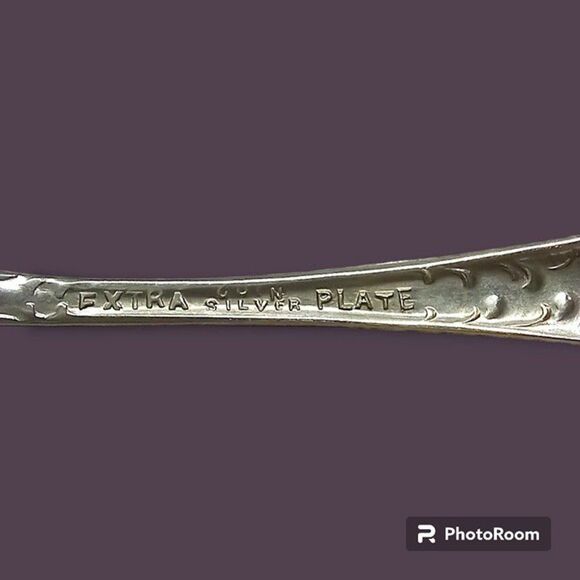 Oneida Silver Raymond Straight Handled Baby Spoon-1898-Silverplate-Scrolls - Picture 6 of 6